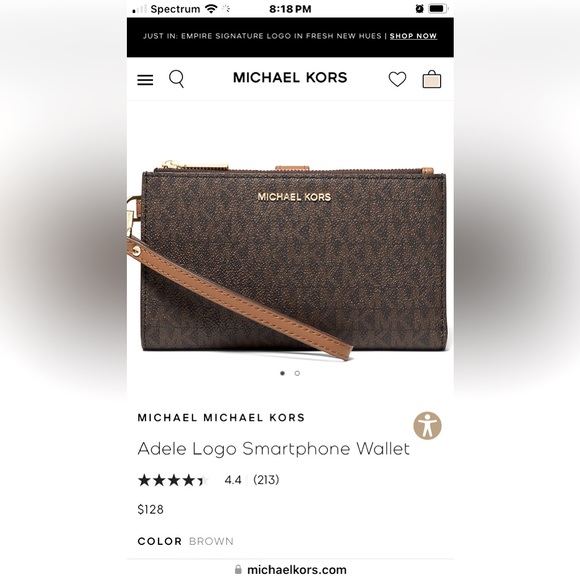 🔥🔥🔥Price Drop $45 MICHAEL KORS
Adele Logo Smartphone Wallet: Brown 🔥🔥🔥 - Picture 1 of 11